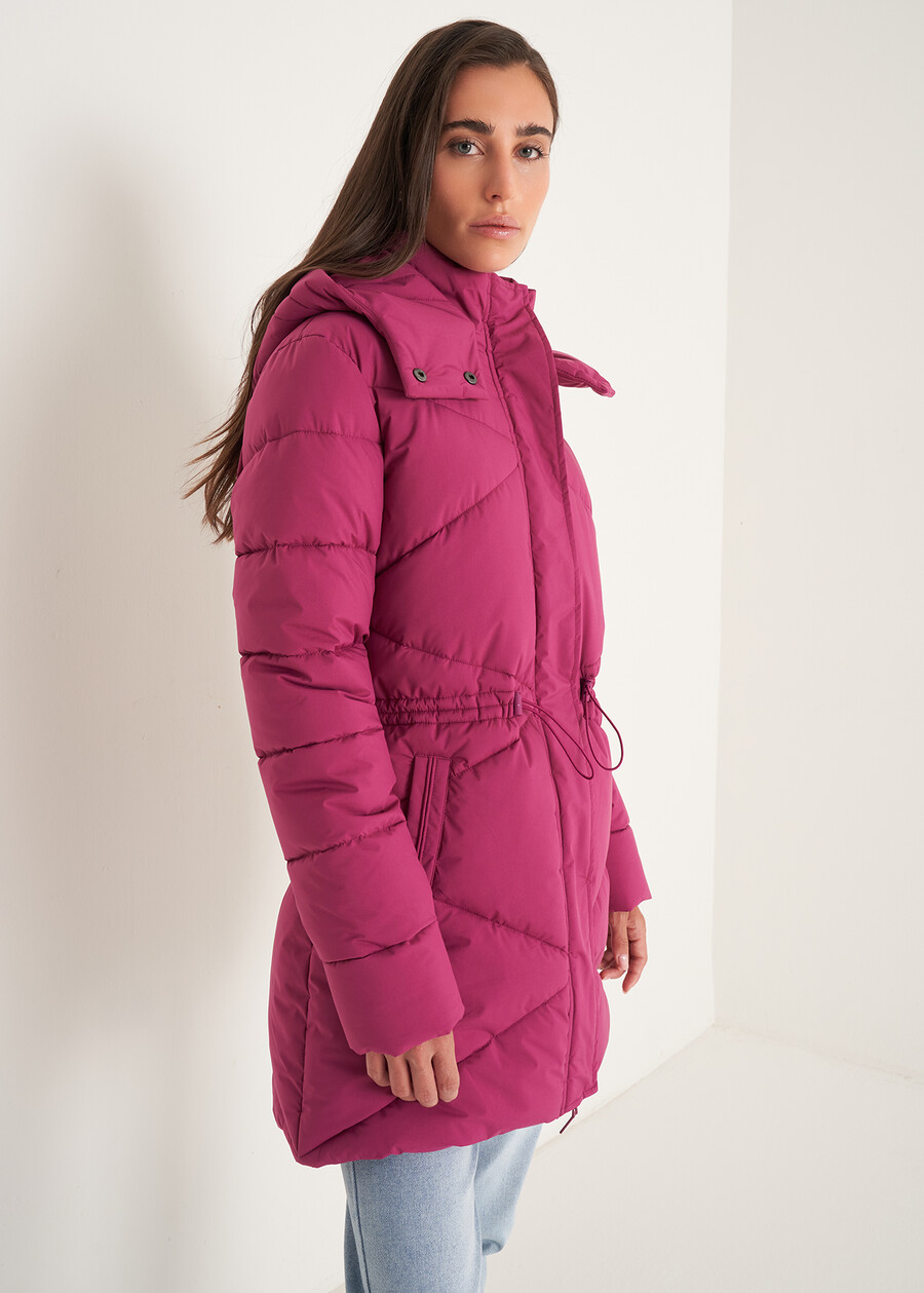 Piumino Palmer con cappuccio staccabile ROSSO MAGENTAVERDE PAVONE Donna , immagine n. 2