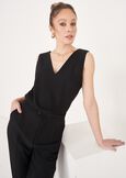 Top Thomas Scollo a V BIANCO WHITENERO BLACK Donna immagine n. 2