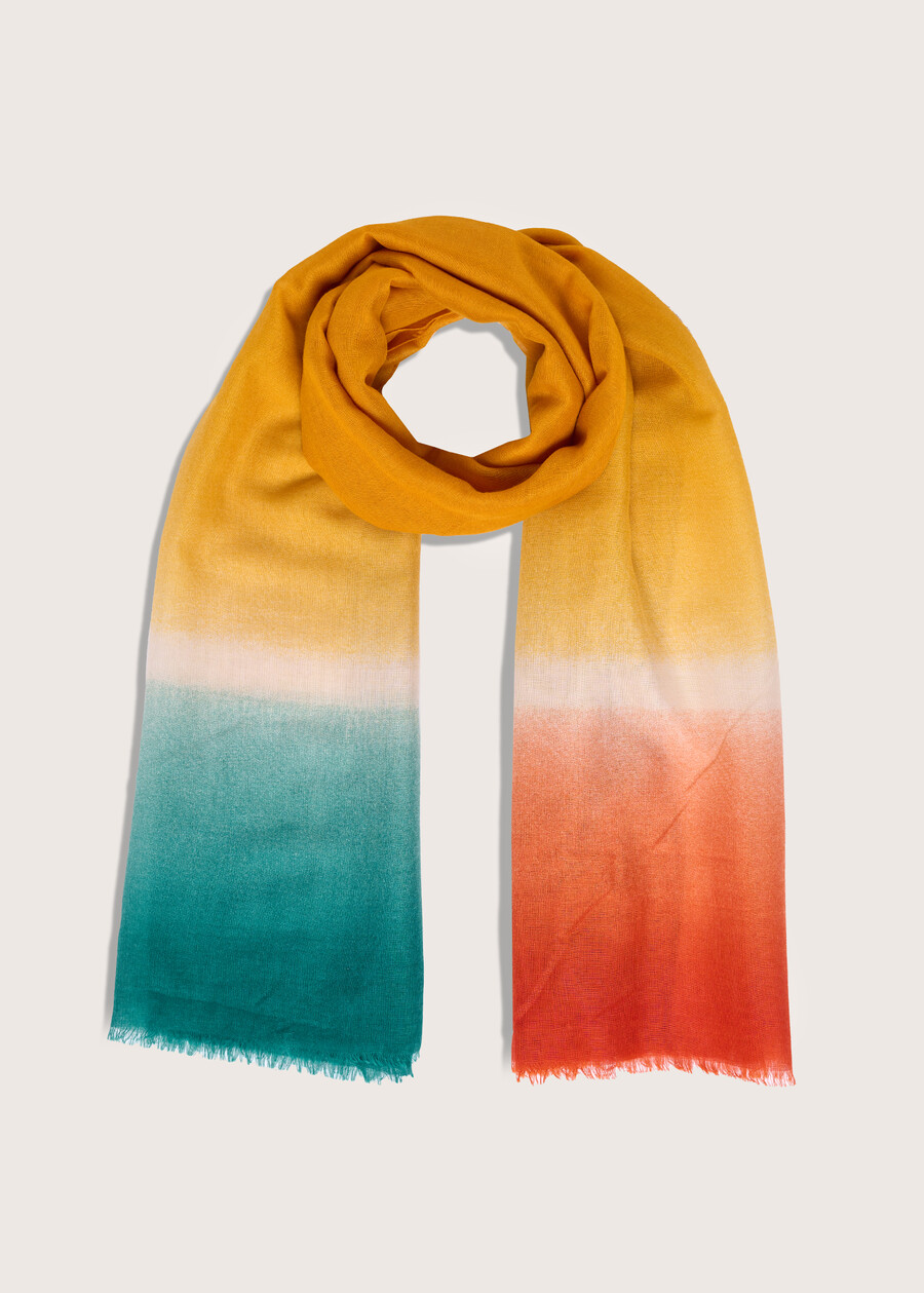 Sciarpa bicolore Sagy GIALLO MANGOROSA SILK Donna , immagine n. 1