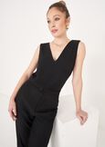 Top Thomas Scollo a V BIANCO WHITENERO BLACK Donna immagine n. 1