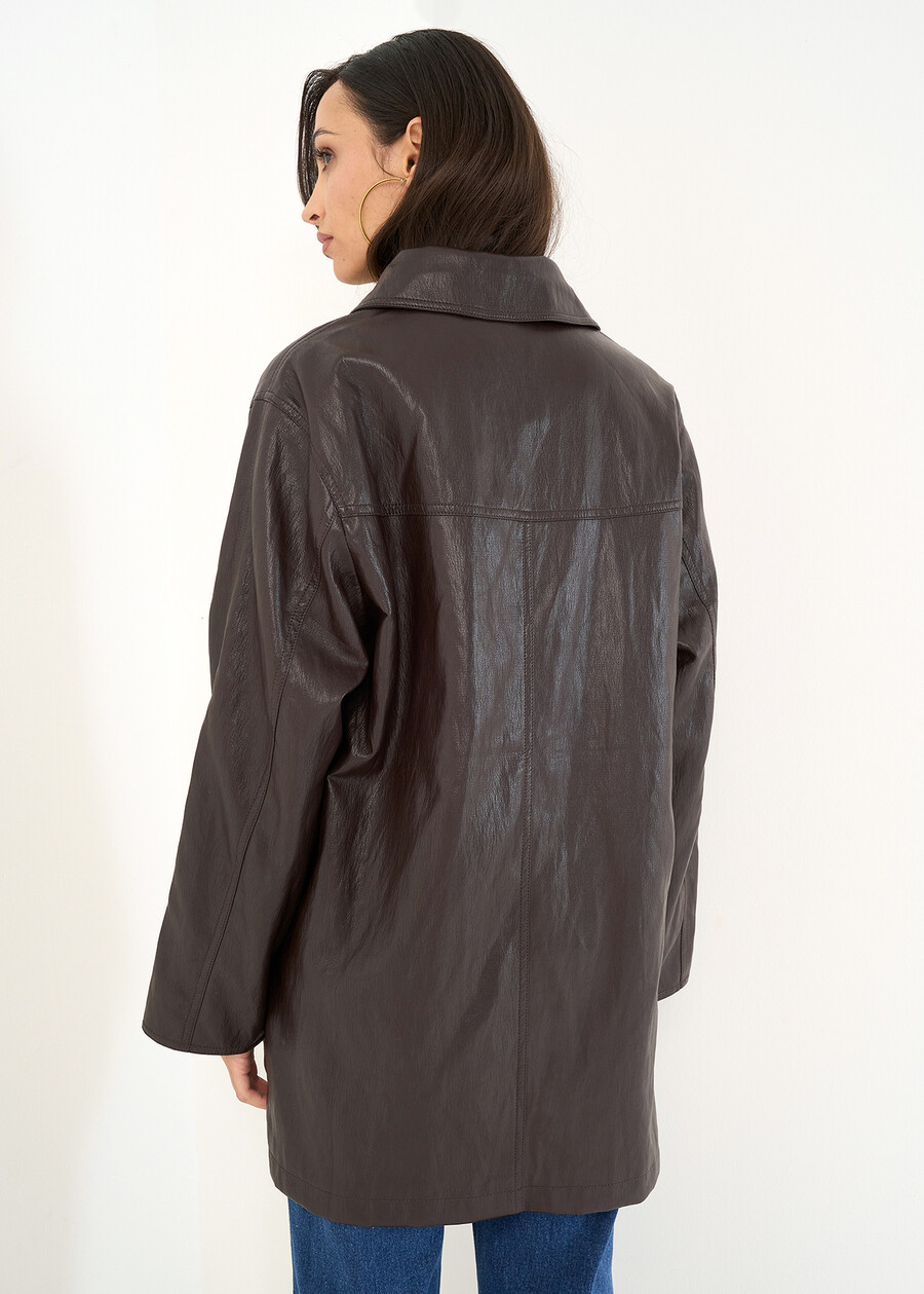 Gabriel faux leather coat MARRONE Woman , image number 5