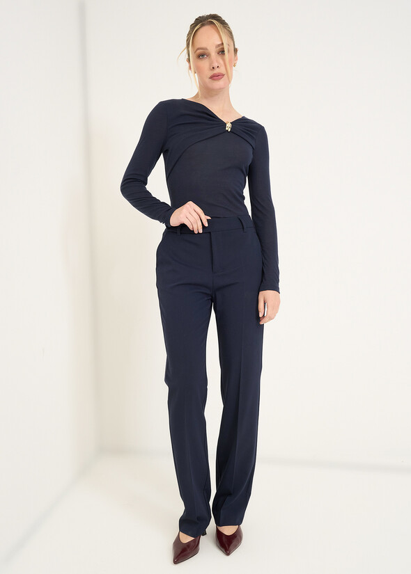 Clair classic trousers BLU Woman null