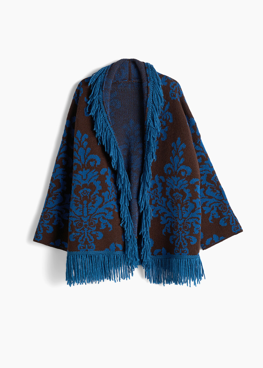 Micaela fringe jacquard cardigan MARRONENERO Woman , image number 5