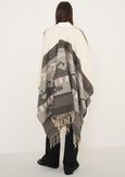 Mantella Maria con stampa azteca BEIGE LATTE Donna immagine n. 5
