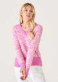Maglincino Marina con scollo a V ROSA PETALO Donna immagine n. 1