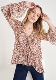 Blusa Cuba 100% viscosa animalier MARRONE Donna immagine n. 1
