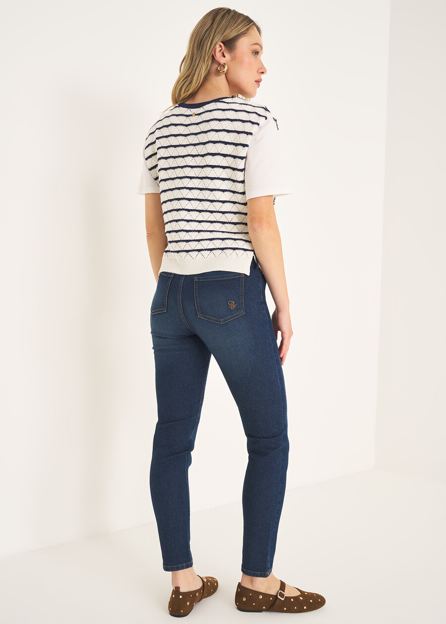 Jeggings Kelly modello 5 tasche GRIGIO GREYDENIM MEDIUM DENIM Donna , immagine n. 4