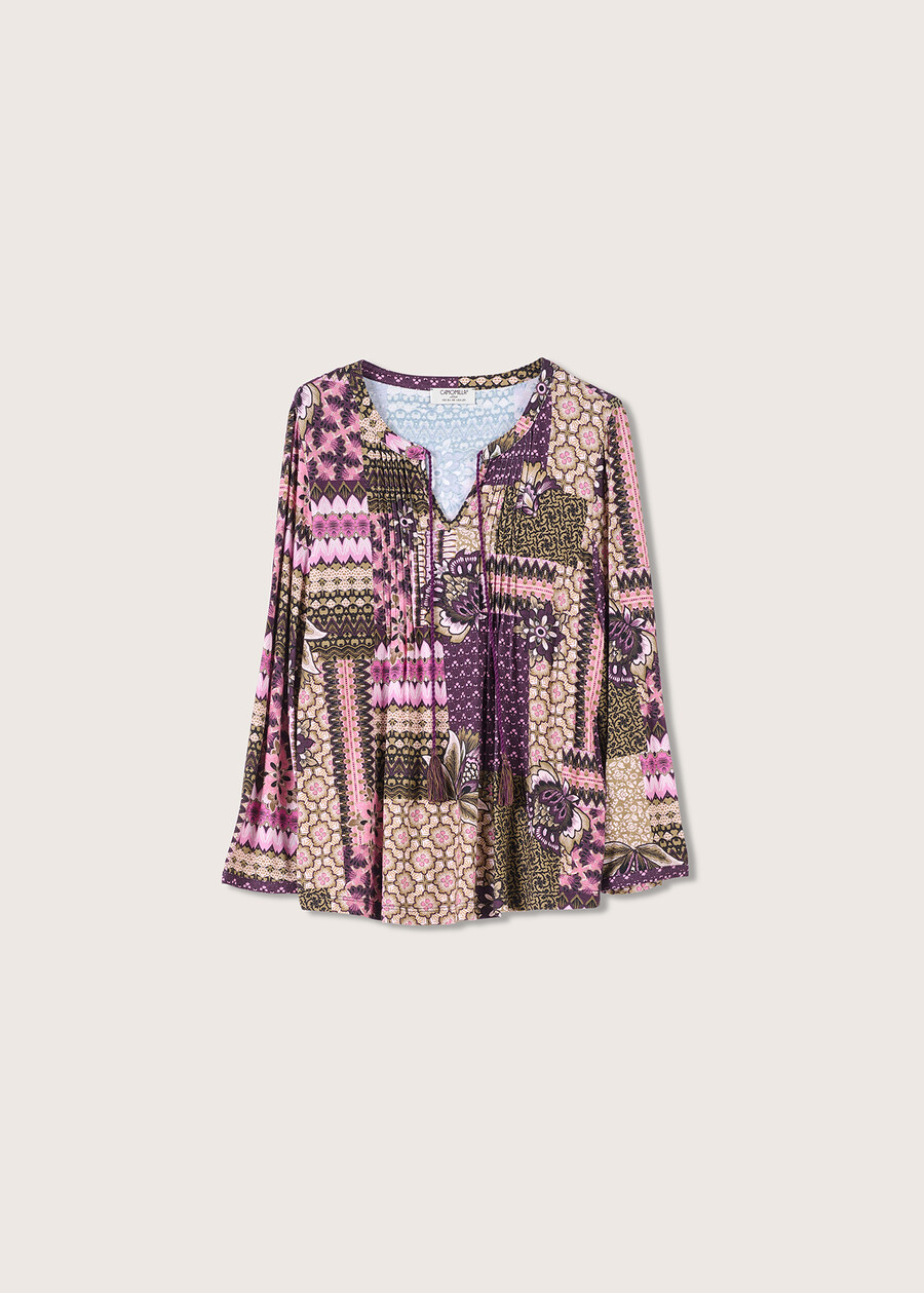 Blusa Sora con stampa patchwork VIOLA UVA Donna , immagine n. 4