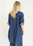 Clea long chambray shirt DENIM Woman image number 3