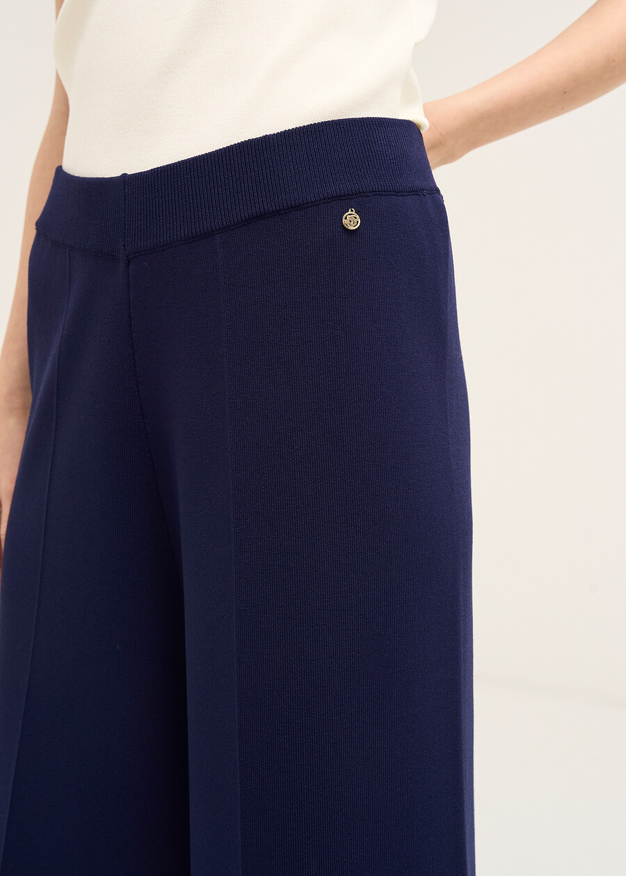 Pantaloni Piper in maglia gamba larga BLU Donna , immagine n. 3