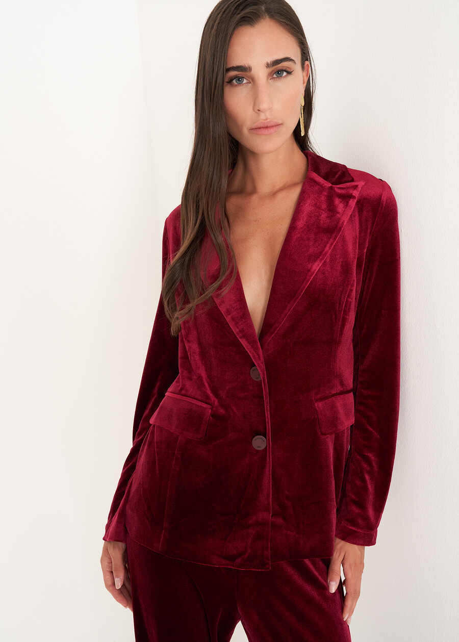 Giacca Goya in velluto BLU MIDNIGHTVIOLA VINACCIA Donna , immagine n. 1