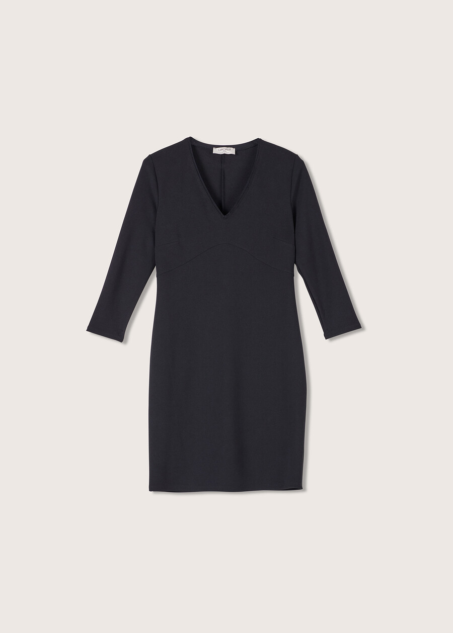 Abito Amir in tessuto screp NERO BLACK Donna , immagine n. 5
