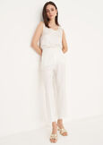 Alice-E linen e viscose trousers BLUMARRONE JAVABIANCO WHITEBLUE TURCHESE Woman image number 4