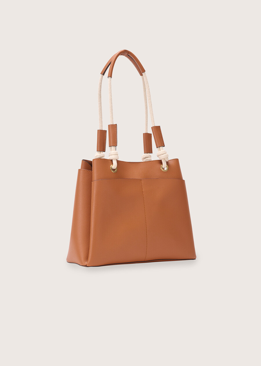 Bora eco-leather shopping bag MARRONE CARAMELLO Woman , image number 2