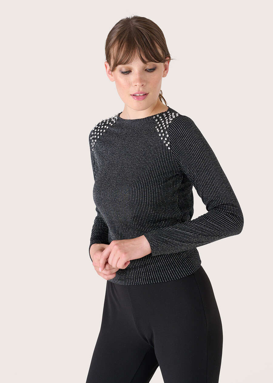 Maglia Stacy con perline NERO Donna , immagine n. 1
