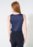Teresa satin sleeveless top NERO BLACKBIANCO WHITEBLU Woman image number 3