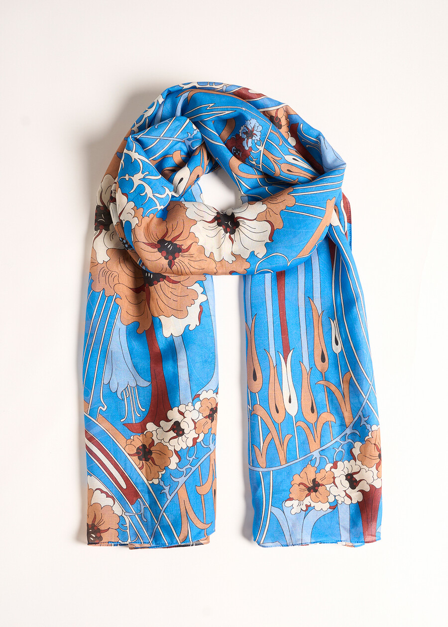 Sciarpa Safir fantasia fiori MARRONEBLU AVION Donna , immagine n. 2