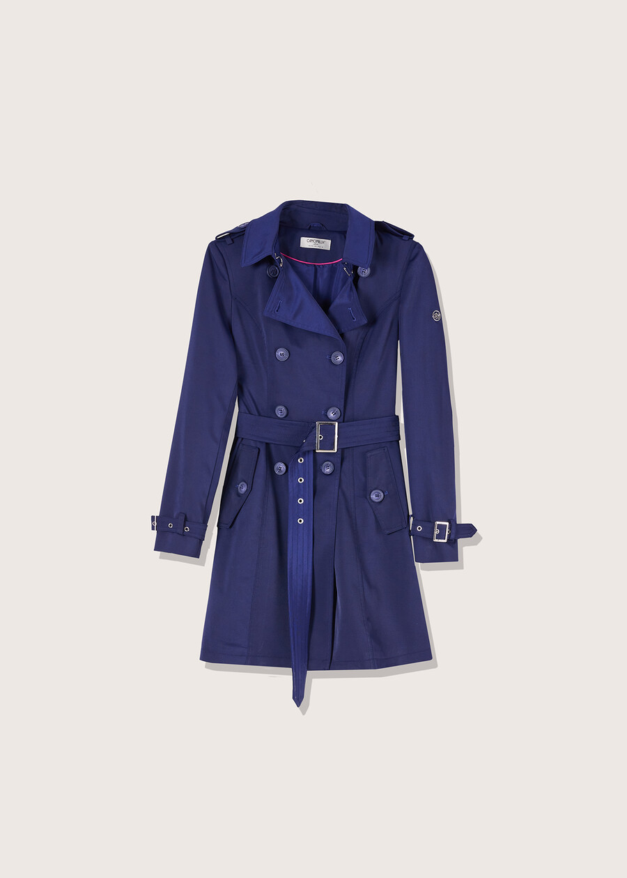 Teo double-breasted trench coat BLU Woman , image number 4