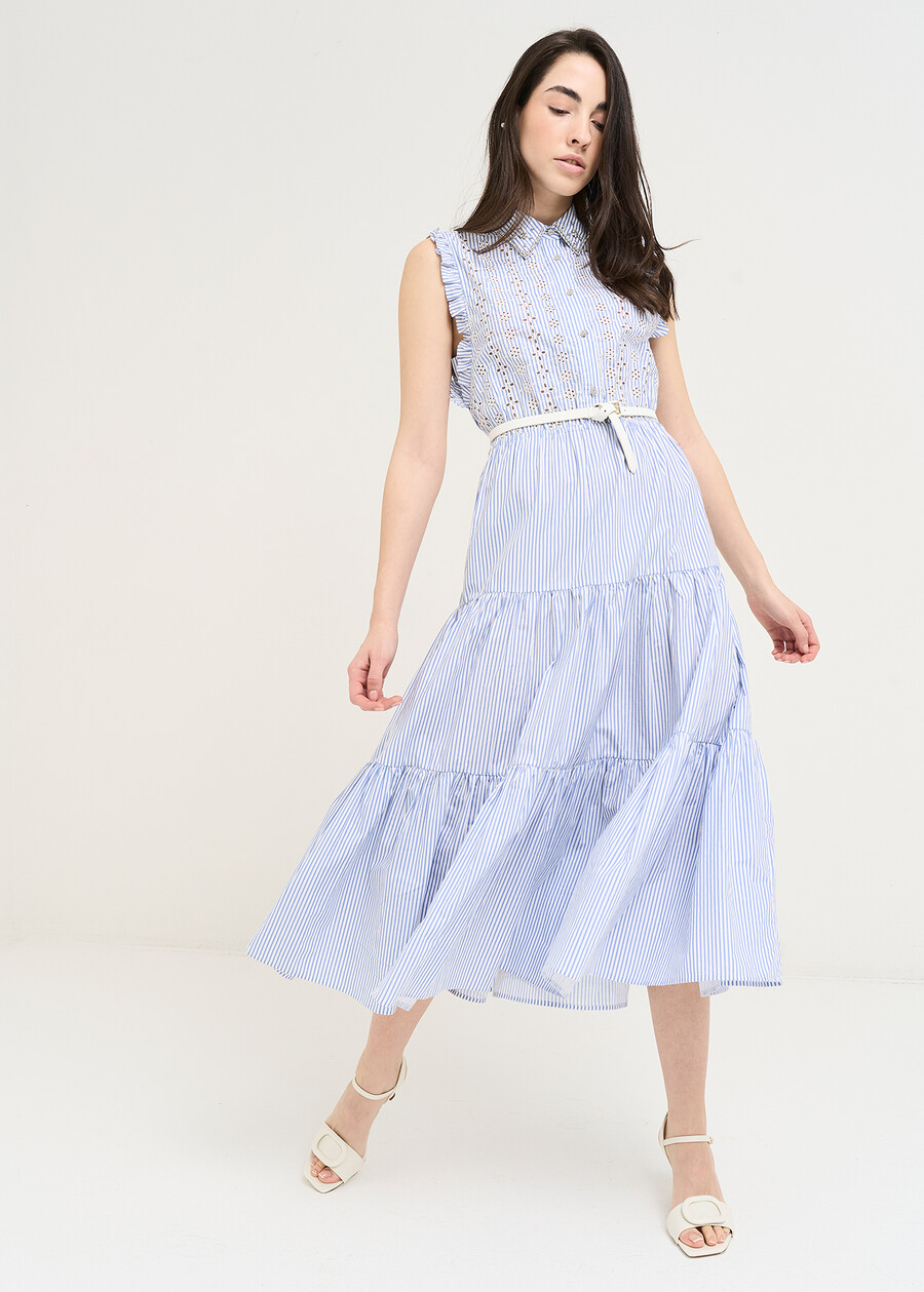 Abito chemisier Avril a righe BIANCO WHITE Donna , immagine n. 1