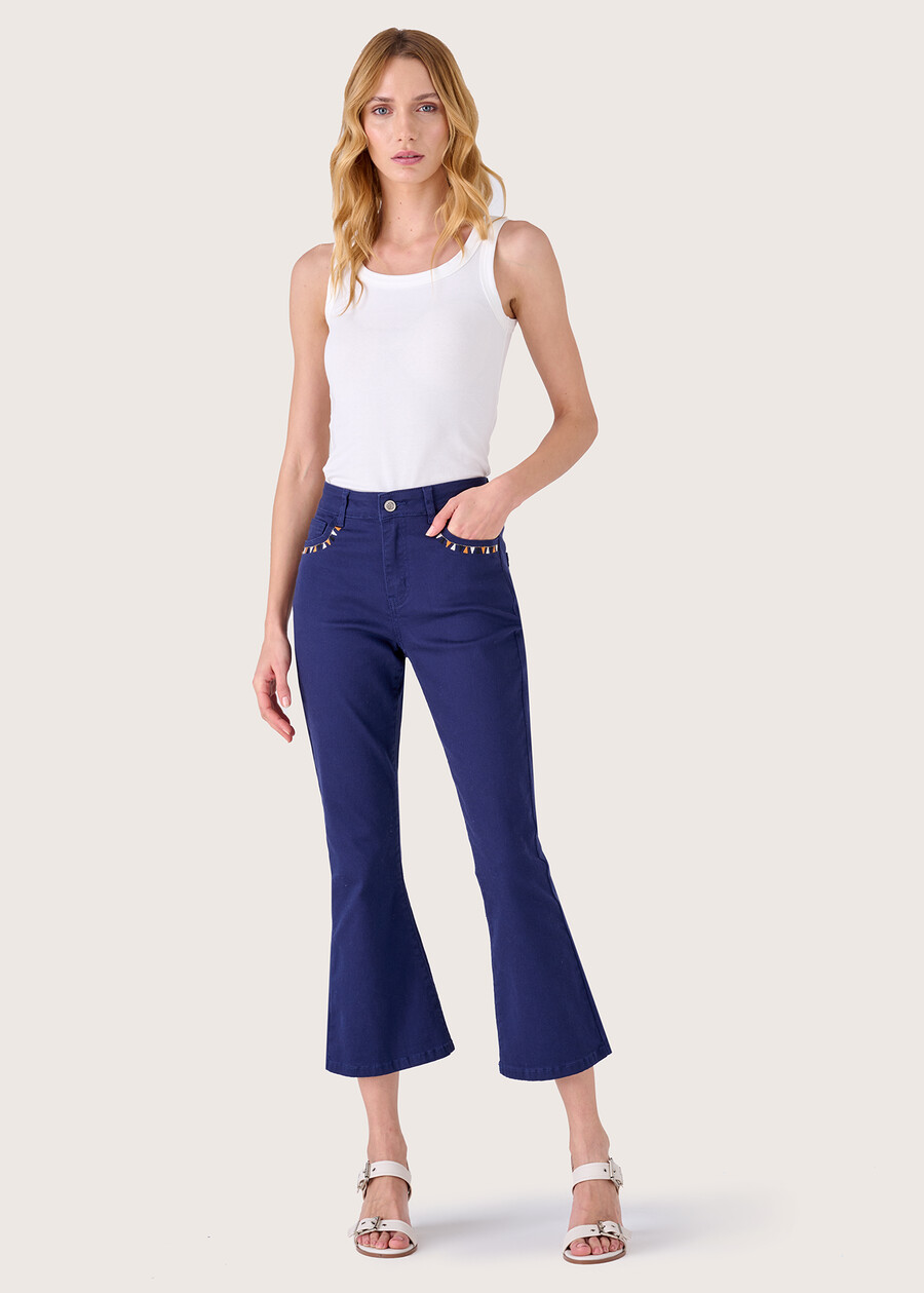 Jacqueliu flared trousers BLUBEIGE COCONUT Woman , image number 1
