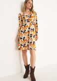 Amor leaf-print jersey dress GIALLO MOSTARDA Woman image number 1