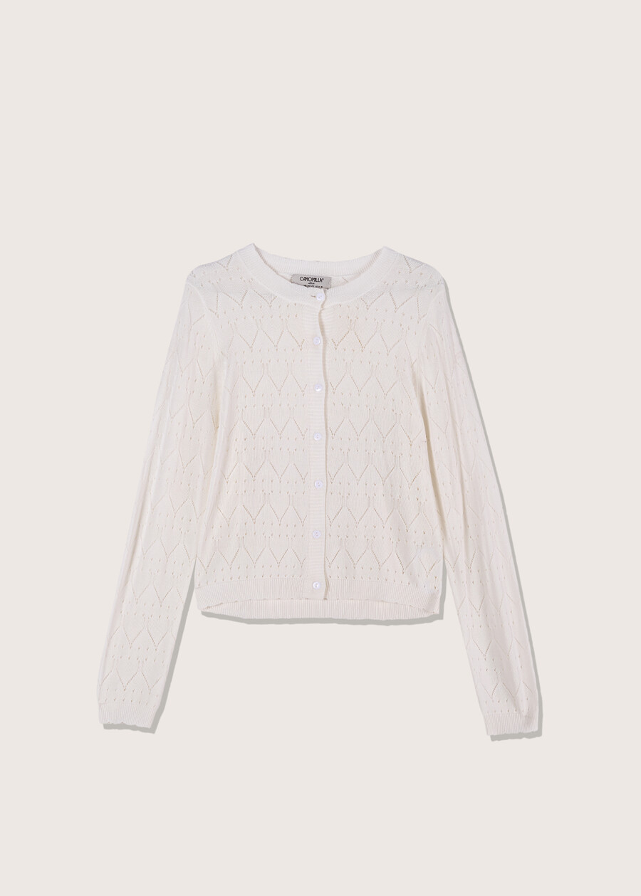 Maya openwork cardigan BIANCO OPTICAL Woman , image number 4