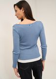 Maglia Marie 2 in 1 con canotta CELESTE POLVERE Donna immagine n. 3