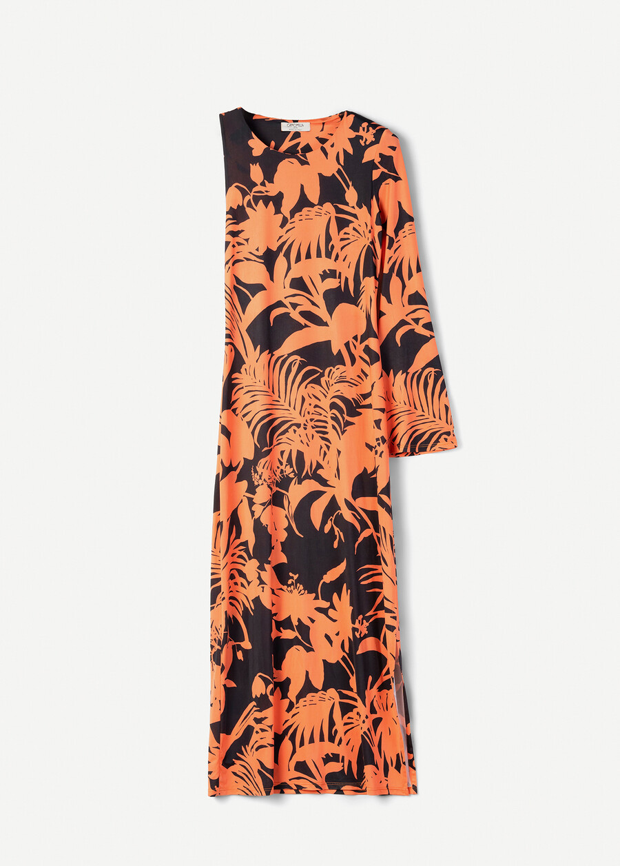 Abito lungo Alberto in jersey ROSSO ARANCIONE Donna , immagine n. 5
