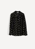 Cliz polka dot georgette shirt NERO BLACK Woman image number 5