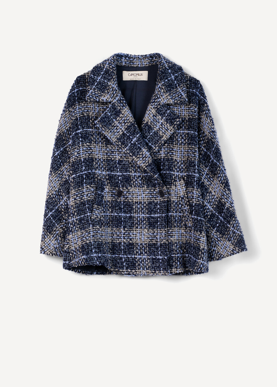 Cappotto corto Carl a quadri BLU BLUE Donna , immagine n. 5