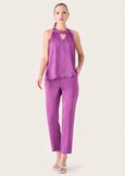 Pantaloni Alice effetto bagnato VIOLA GRAPE Donna immagine n. 1