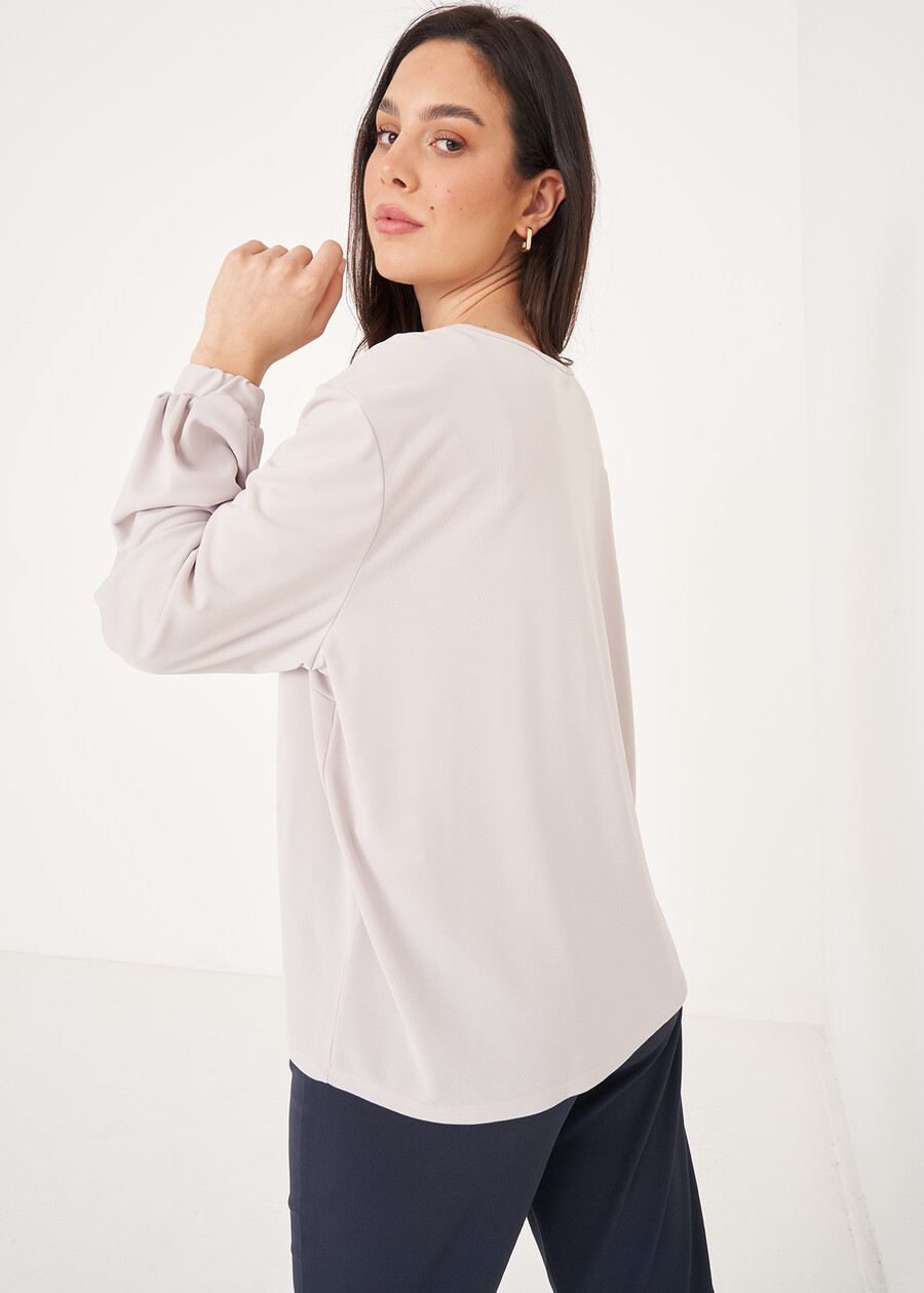 Blusa Shara In Jersey GRIGIO GREYBLUE OLTREMARE  Donna , immagine n. 3