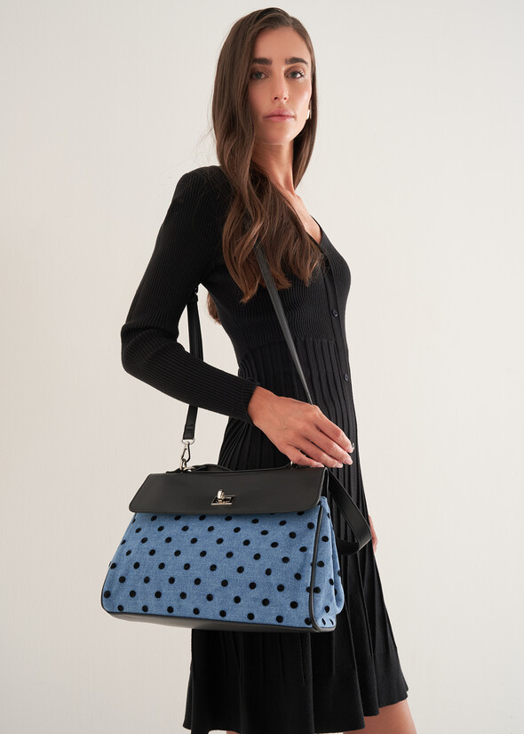 Bauletto Brenda denim pois NERO BLACK Donna null