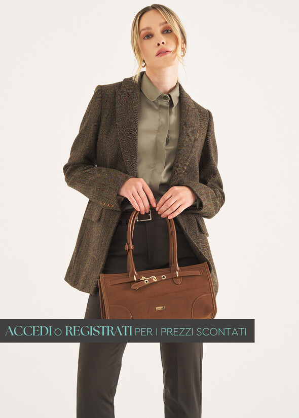 Berny faux suede duffle bag MARRONE Woman null