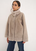 Geisha faux fur jacket GRIGIO PERLA Woman image number 2