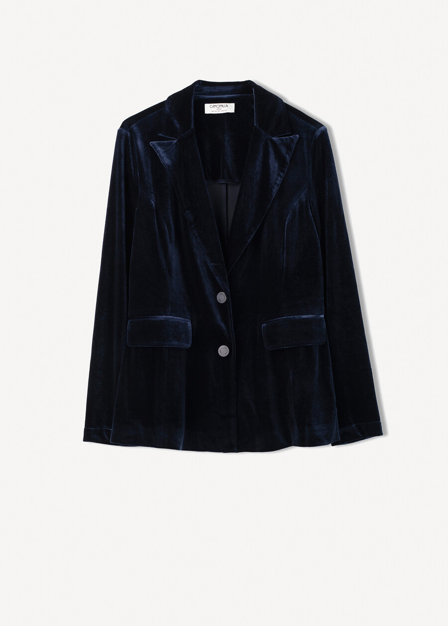 Giacca Goya in velluto BLU MIDNIGHTVIOLA VINACCIA Donna , immagine n. 5