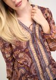 Bruny lurex print blouse ROSSO BORDEAUX Woman image number 3