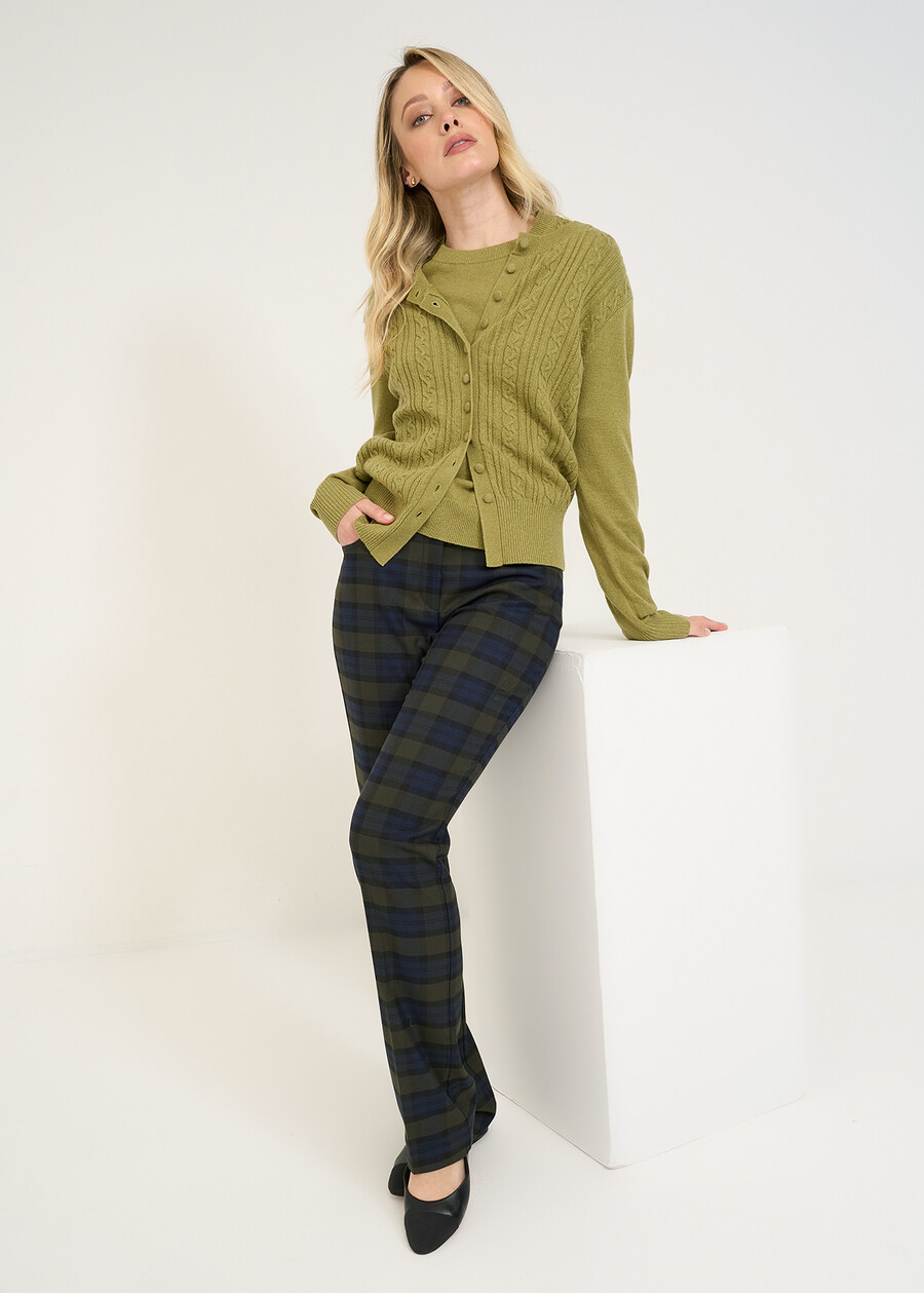 Cardigan Chiara in lana cashmere ROSSO BORDEAUXVERDE Donna , immagine n. 4