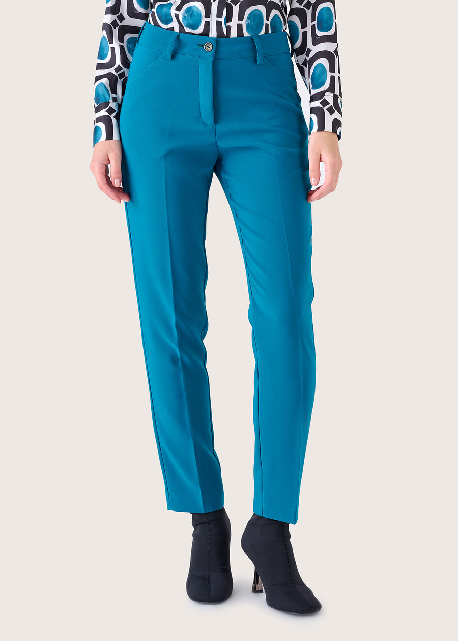 Kate technical fabric trousers BLUE COLONIAL Woman , image number 2