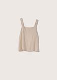 Top Tejat in viscosa e lino BEIGE SAFARI Donna immagine n. 5