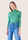 T-shirt Sarah in viscosa BLUE COLONIALROSSO SYRAH Donna immagine n. 1