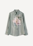 Camicia Cledy con stampa maxi fiore VERDE Donna immagine n. 5