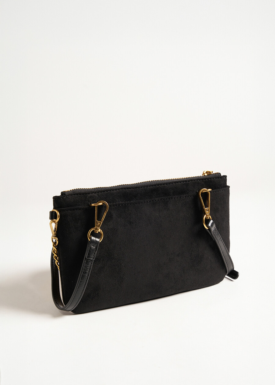 Tonga Suede faux suede crossbody NERO BLACK Woman , image number 2