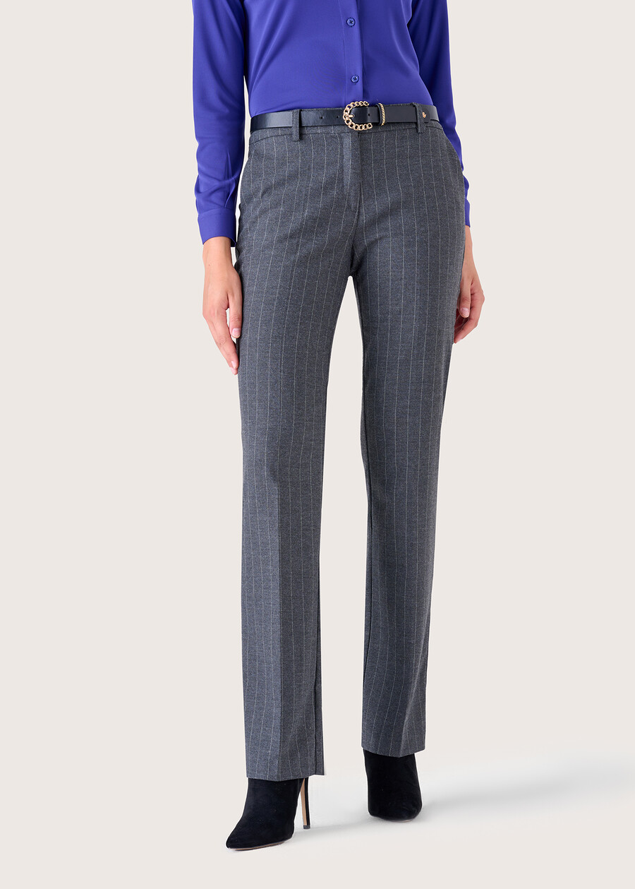 Clair polyviscose trousers GRIGIO DARKGREY Woman , image number 2