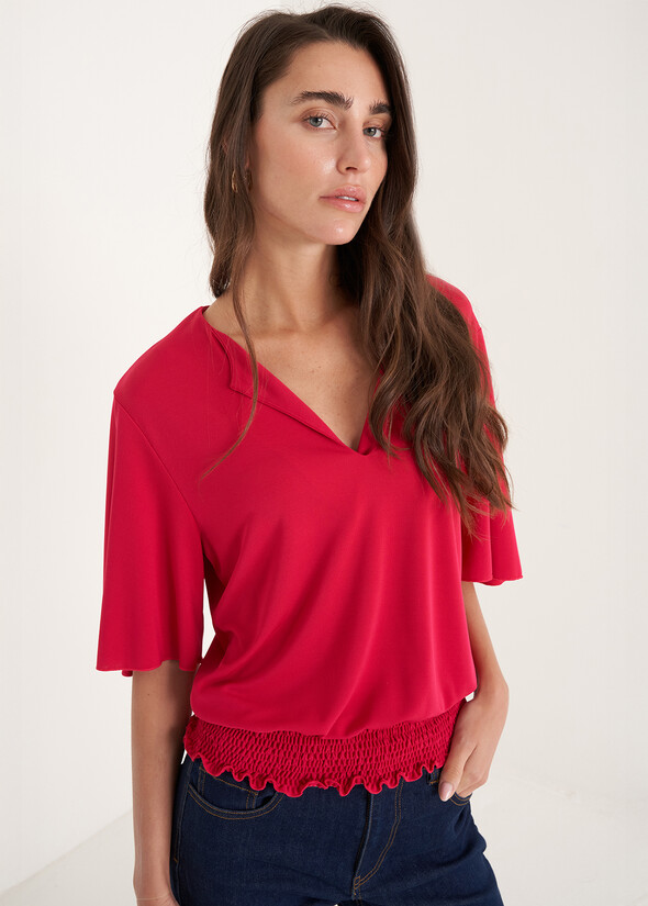 Blusa Celina in jersey ROSA FUCSIA Donna null