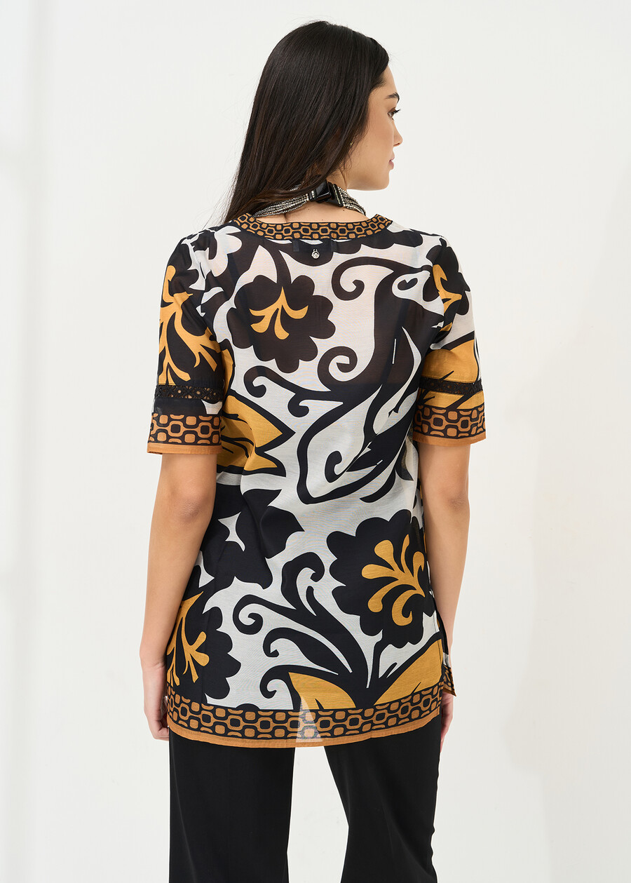 Blusa Kurta Breezy con stampa BIANCO WHITE Donna , immagine n. 3