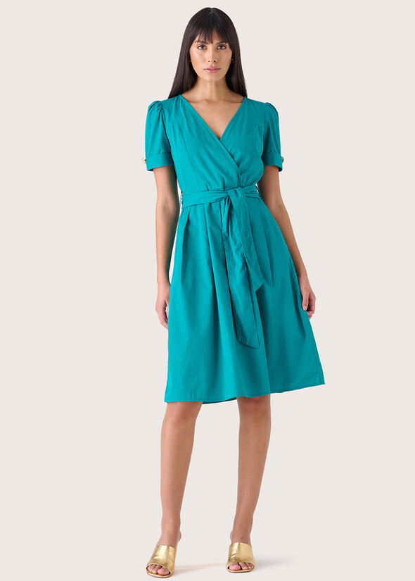 Abito Alba 100% cotone VERDE MENTA Donna null