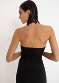 Top Talce effetto calza NERO BLACK Donna immagine n. 3