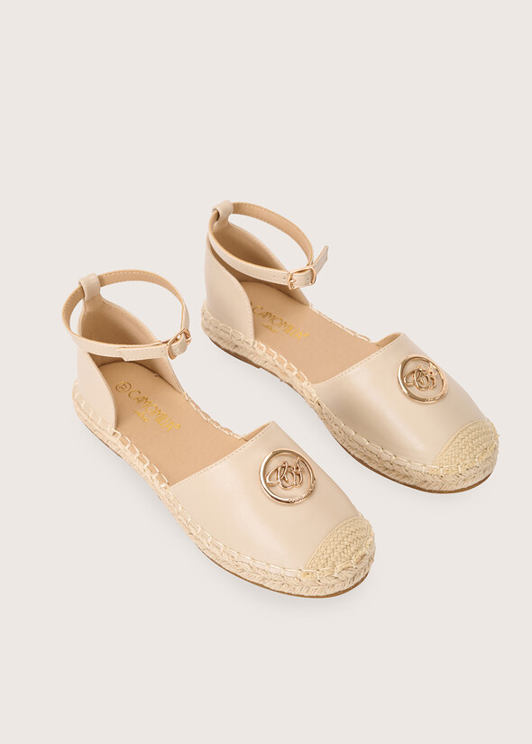 Smaly eco-leather and straw espadrilles BEIGE SAFARI Woman null