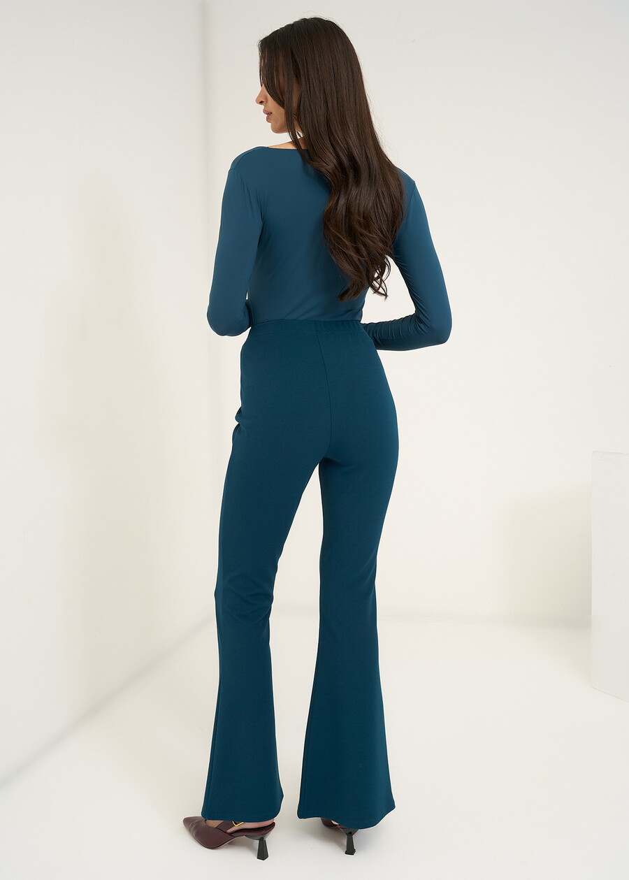 Pantaloni Victoria a zampa ROSSO BORDEAUXVERDE GARDENMARRONENERO Donna , immagine n. 5